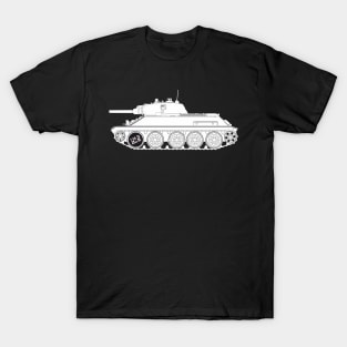 T-34-76 of the 1940 model with the L-11 cannon. USSR Tank T-Shirt